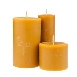 yellow beeswax candle
